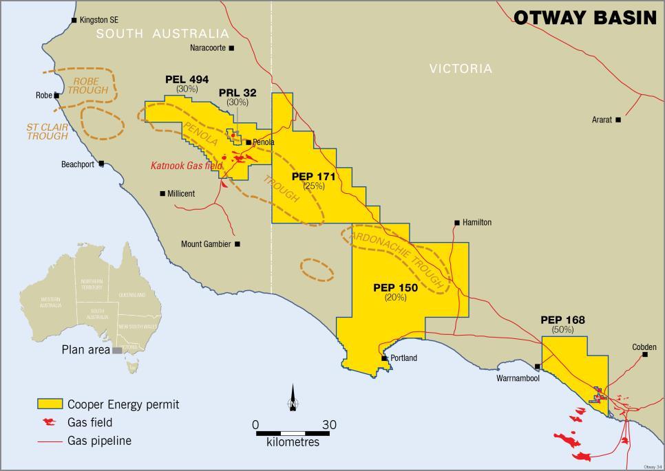 Otway Basin Prospectivity studies of the potential of the deeper Penola Trough are ongoing, using results from the analysis of well and core data obtained from Jolly-1 and Bungaloo-1 in the Penola