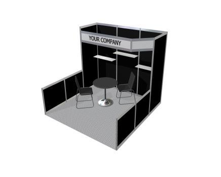 MX Show Special Order Form MX1010 10 x10 Attractive brushed aluminum structure with your choice of panel colour 3 - shelves 10 x 10 carpet 2 side chairs Pedestal table Company ID sign (logo extra)