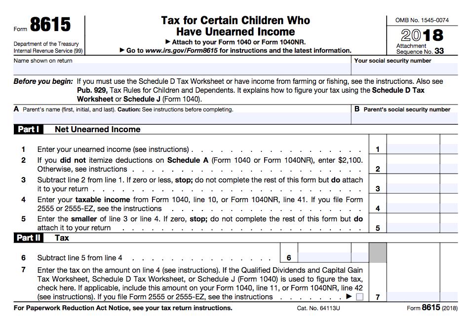 Kiddie Tax Parent Information Enter parent s name and SSN: Parents married to each other filing MFJ, enter name listed first on tax return Parents married to each other filing MFS, enter name of