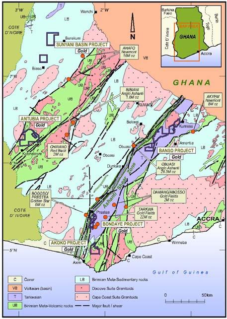 The Castle board and management have (ASX code CDT ) is a gold exploration Company with five 100% owned projects in Ghana West Africa.