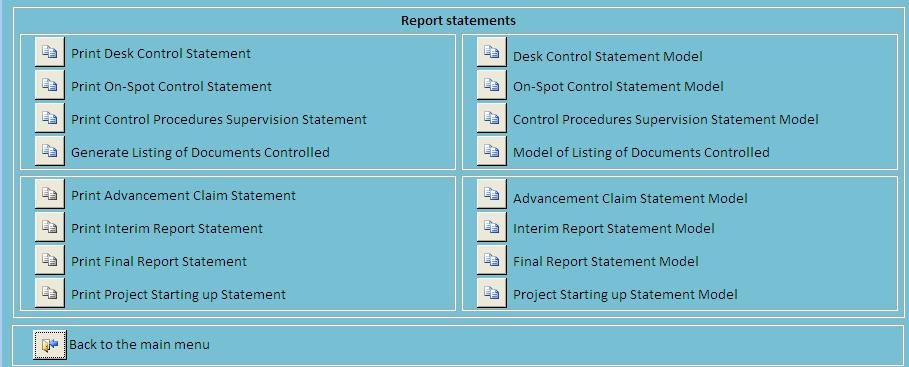 C.12 - THE PARTNER: OTHER FUNCTIONS FACILITATING THE ELABORATION OF THE REPORT Export to excel the data introduced in the report When the table appears, does a right click to save it in excel format.