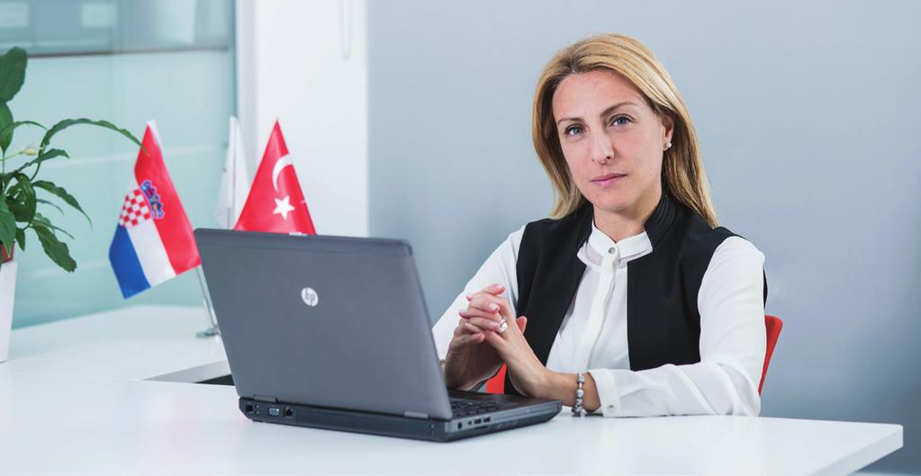 Sevgi Pelin Yurdunol, Representative office Director Our aim is to create new business opportunities for entrepreneurs from Croatia and Turkey and to be a bridge that connects the