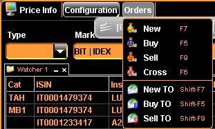 The Ticker pane displays real-time data related to all trades executed in one or more markets, also taking into account OTC trades and block trades.