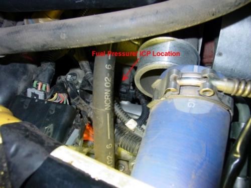(Underneath boost tube) LB7 2001-04 1) Locate Fuel System on Driver s side of