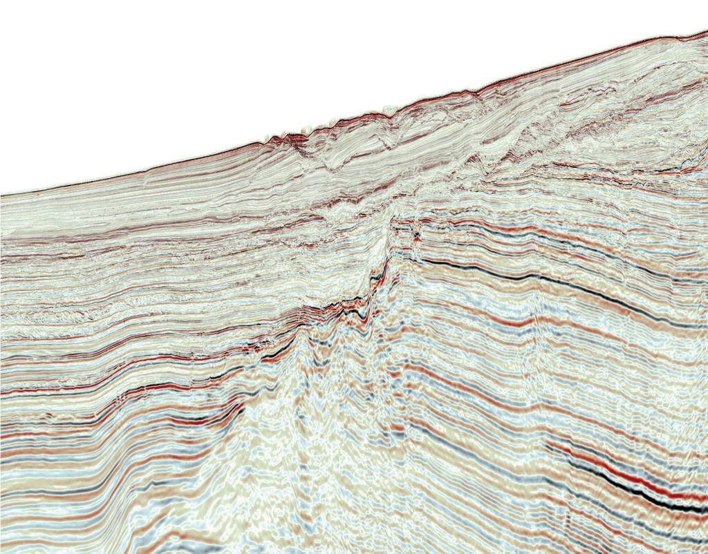 FAN-1 and SNE-1 seismic section/schematic W FAN-1 1430m WD SNE-1 1150m
