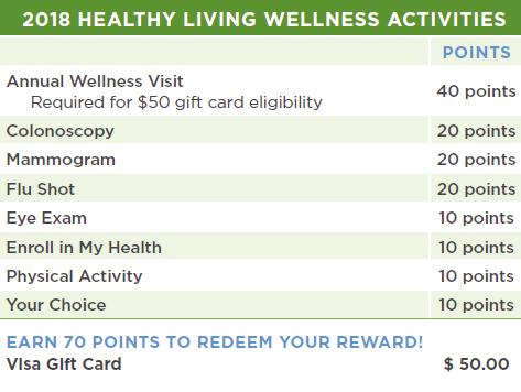 advantageliving fall 2018 Earn Your $50 Gift Card with Healthy Living If you haven t earned your $50 gift card yet, there s still time.