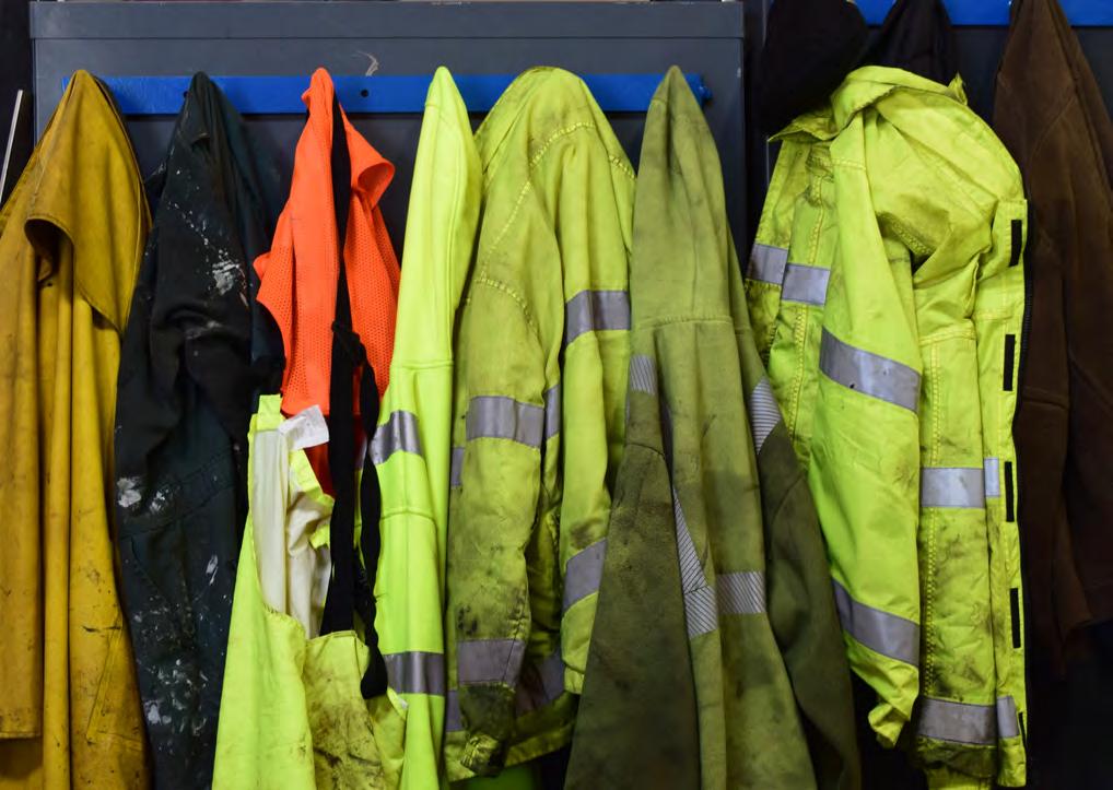 District safety and protective clothing helps keep employees visible and comfortable even in extreme weather.