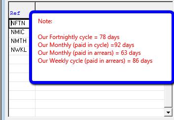 In our example, we have different postponement days set to match each pay cycle to its earnings period: Please note, that