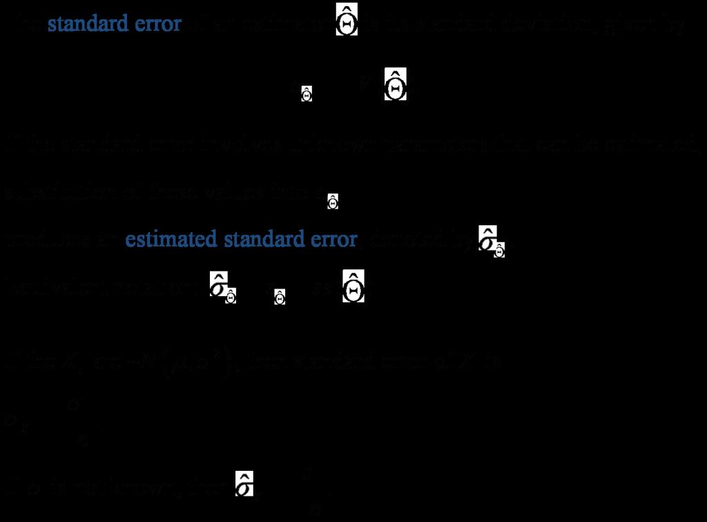 Standard Error of an Estimator Sec 7-3.