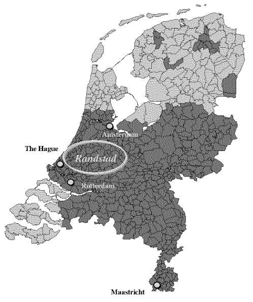 The Portfolio is concentrated in the urban areas in the Randstad and in the central and southern Netherlands, as depicted below.