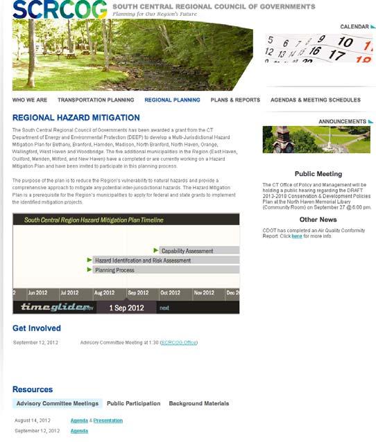 NEWS MEDIA SCRCOG Website http://www.scrcog.org/regional-hazard-mitigation.