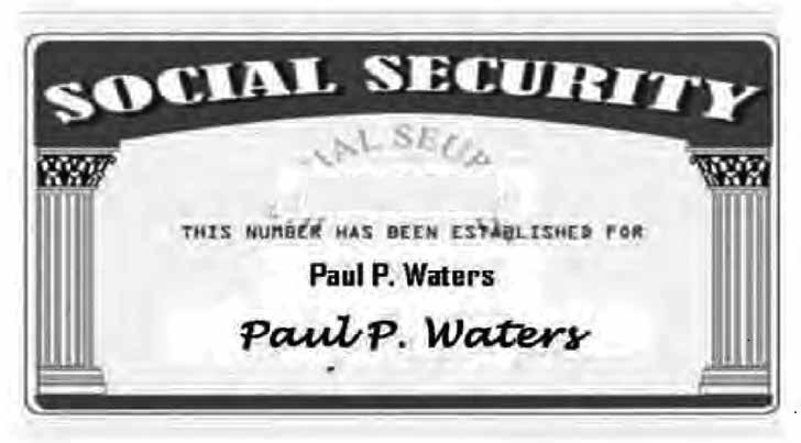TAKE HOME TAX RETURNS: PAUL WATERS 567-00-XXXX item 1: