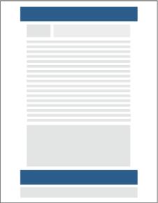Horizontal format that either sits at the top or at the bottom of email.
