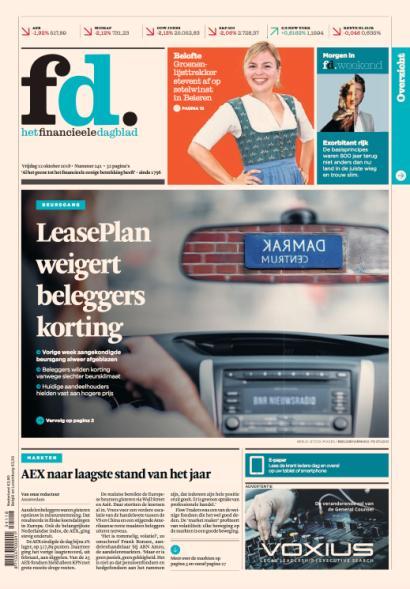 Dagblad FD Persoonlijk: Target audience on weekdays 13+ 142,100