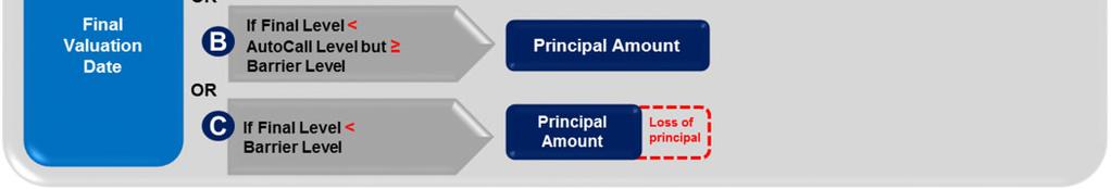 If the AutoCall feature is triggered, Holders will receive payment of the Principal Amount, plus a Variable Return that increases each Valuation Date.