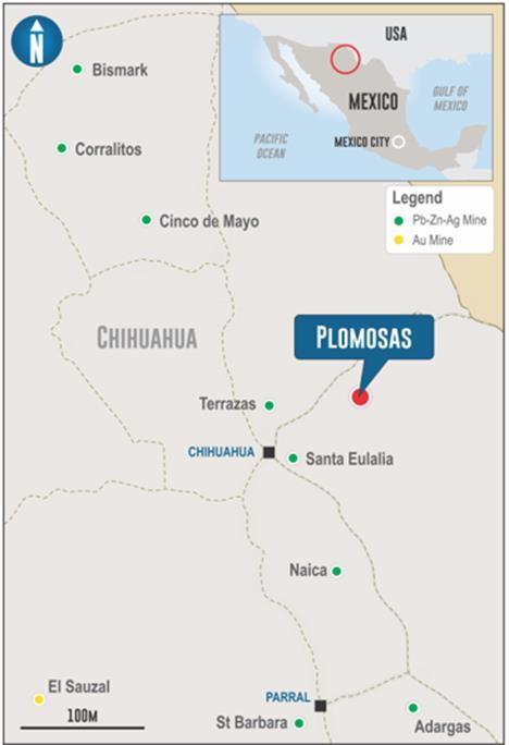 Quarterly Activities Report September 2018 Mining commenced at Plomosas Mine for total capital cost of US$275,000 Toll treatment and offtake agreements executed with Grupo Mexico Bankable Feasibility