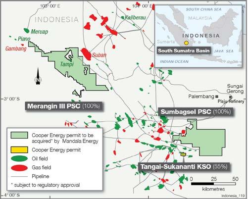 Indonesia Production Cooper Energy s share of oil production from the Tangai-Sukananti KSO (Cooper Energy 55%) during the March quarter was 38.