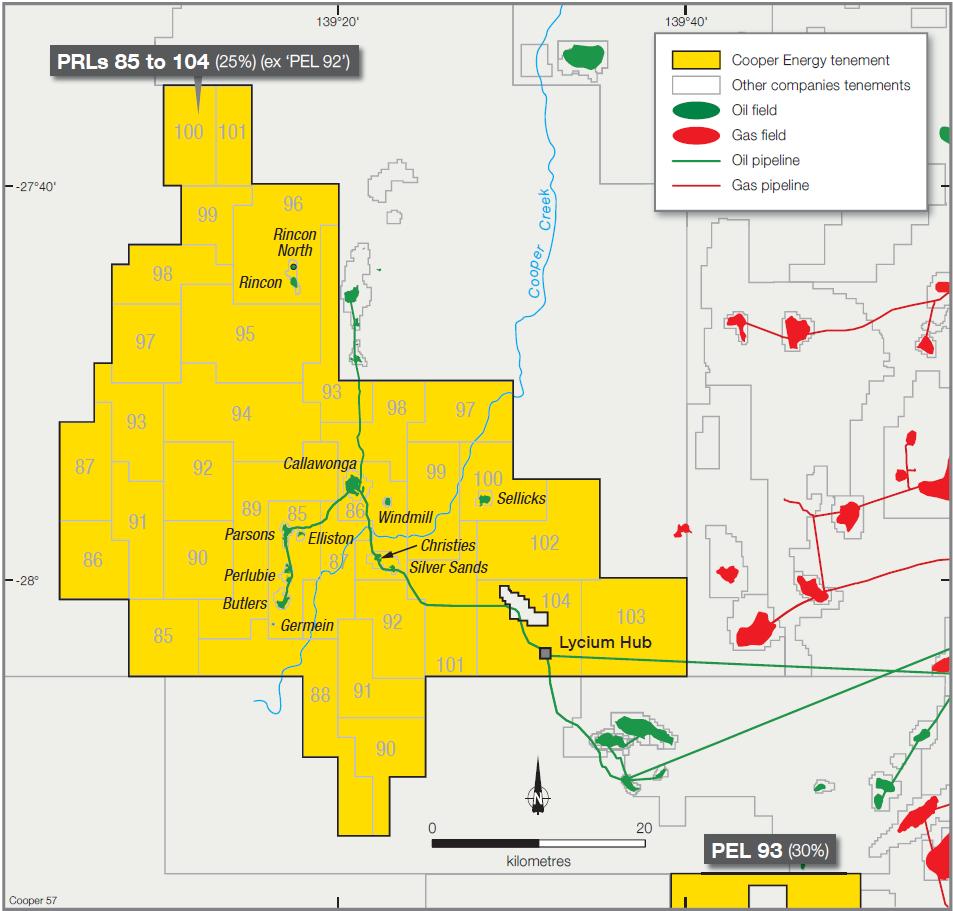 Production, Exploration & Development Overview Exploration and development activities in the Cooper Basin and Otway Basin have been curtailed as capital expenditure is managed in the current low oil