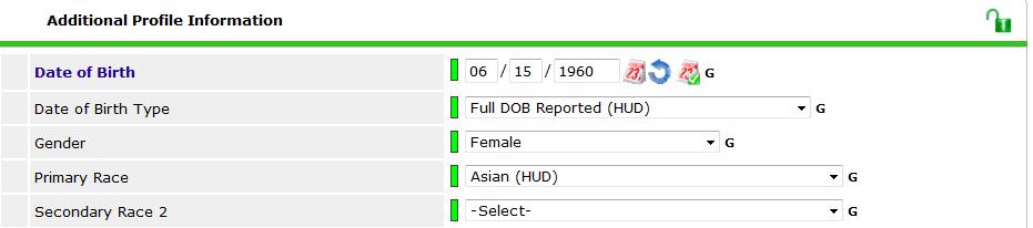 Then we click Save and Close. (See Figure 3-5) 8. Click on the indicator bar on the left hand side of the Ethnicity question to view the history (5).
