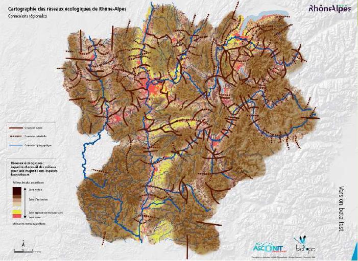 Good examples (1) Regional development of eco-corridors in Rhone Alpes, France Build a regional network of preserved areas