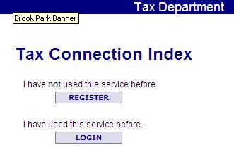 Brook Park Tax Connect ACH-Debit Payment System Page 3 General Disclaimer Read and accept the general disclaimer at the bottom of this screen.