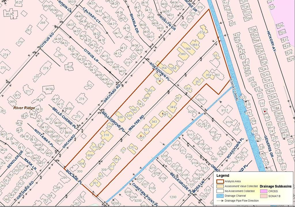Walter Road Target Repetitive Loss Area Note: 300 and 367 Walter Road are now vacant lots Problem Statement The first step in the analysis process is to determine the cause and extent of the problem.