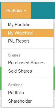 Watchlist is a feature that allows a user to add and view the advancing and declining of the stocks of the company that is in his/her lists.