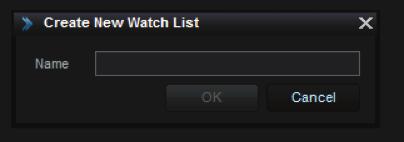 Watch list Let s begin by creating a new watch list and adding instruments to it: Click on Watch List in the main toolbar and then click on Create new Watch List.