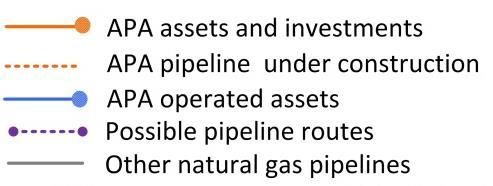 Underground & LNG gas storage Gas distribution 27,100 km gas network pipelines 1.