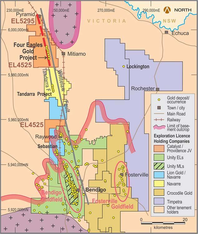 The Discovery Prospect on the Eagle 2 Structure also contains high grade gold mineralisation with the north and south extensions being untested.