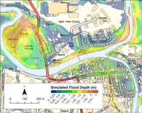 in the floodplain Location/inundation area of