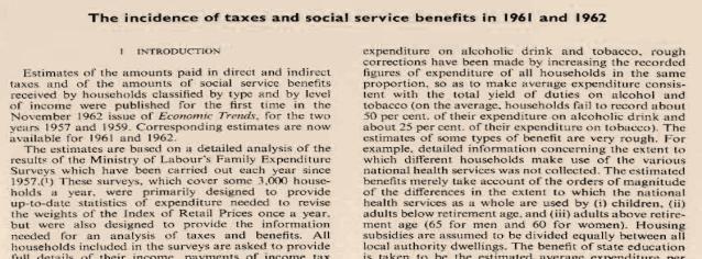 The effects of taxes and benefits on household income Annual analysis