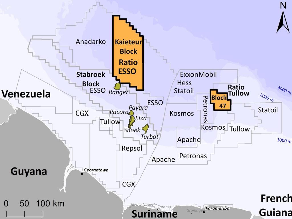 6 Guyana-Suriname Basin > The technical team of Ratio Petroleum identified the geological potential of the basin as early as 2011 > The Guyana-Suriname Basin ranks second in the world in prospective