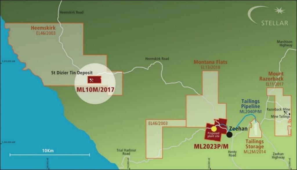 Review of operations REVIEW OF OPERATIONS Stellar has continued to consolidate its land holdings over tin assets on the west coast of Tasmania and now owns 100% of six tin deposits and 6km of prime