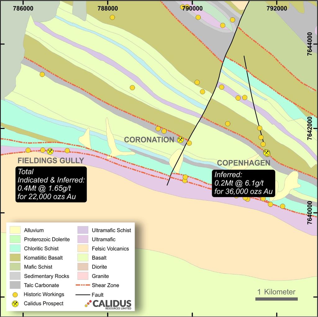 REGIONAL UPSIDE HIGH GRADE SATELLITE OPPORTUNITIES RECENTLY DRILLED COPENHAGEN JORC 2012 Inferred Mineral Resource of 0.2Mt @ 6.