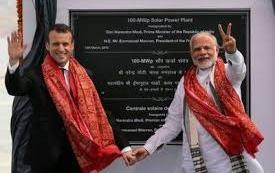March 13, 2018 Modi, Macron launch UP s biggest solar power plant Prime Minister Narendra Modi and French president Emmanuel Macron jointly inaugurated the largest solar power plant of the state at