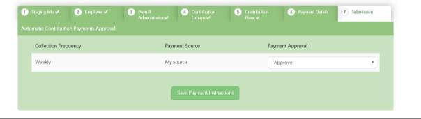 If Payment Approval is saved as Approve within provider preferences, then NEST will automatically collect the payment from the Employer once contribution data has been successfully submitted.