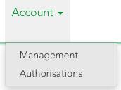 Because NEST uses credentials for the scheme, these will sit in the pensionsync system under Authorisations in the main function menu at the top right of the page.
