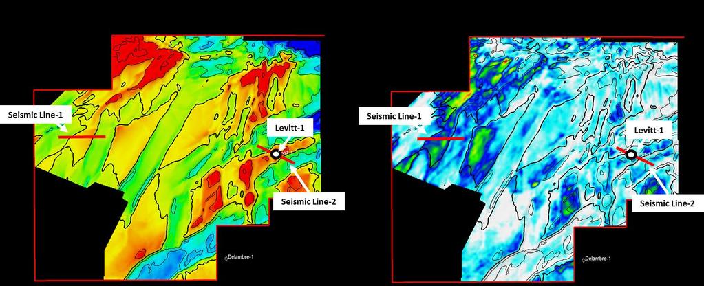 Australia: Carnarvon Basin, WA-482-P New high potential plays identified. No anomaly at Levitt-1 consistent with well results at Top Legendre level.