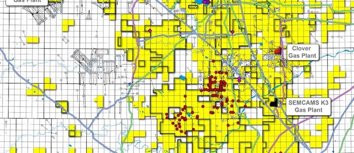 includes oil at Ante Creek and Kaybob gas at Presley/Fir Duvernay assets range from volatile oil in Kaybob North to wet gas