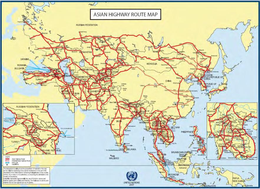 It is planned as a network of 141,271 km of standardized highways including 155 cross-border