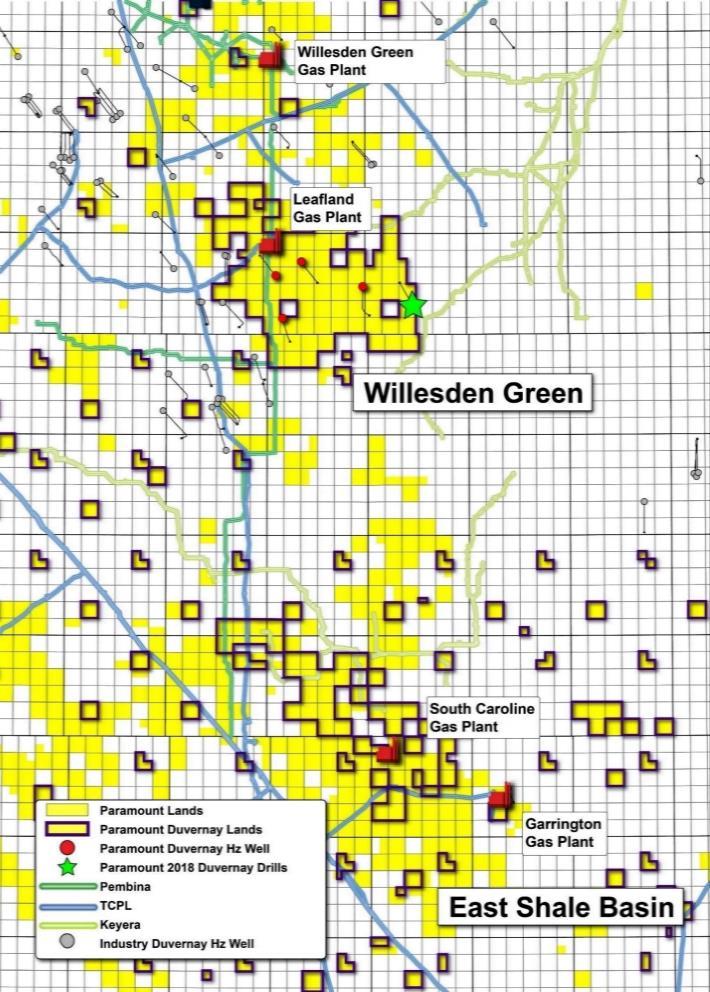 Cum Oil (MBbl) Central Alberta & Other Overview Multiple land and resource positions including ~150,000 net acres of core Duvernay rights at Willesden Green and the East Shale Basin.