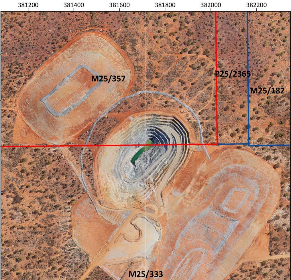 Figure 2: Cannon open pit with respect to