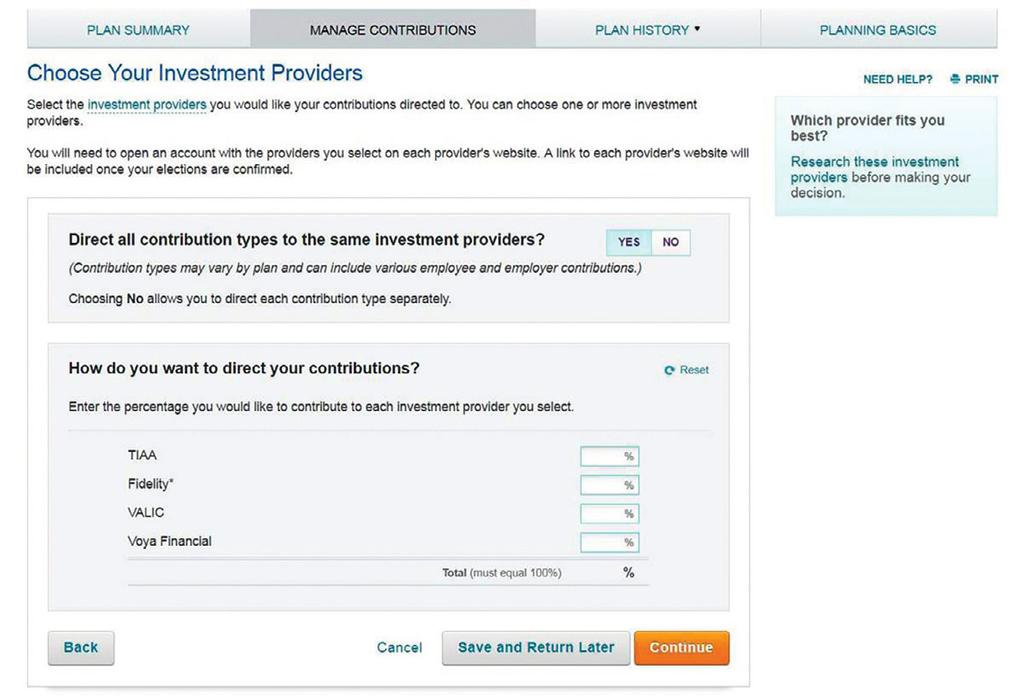12. Choose Your Investment Providers. Now you will decide on your investment providers.