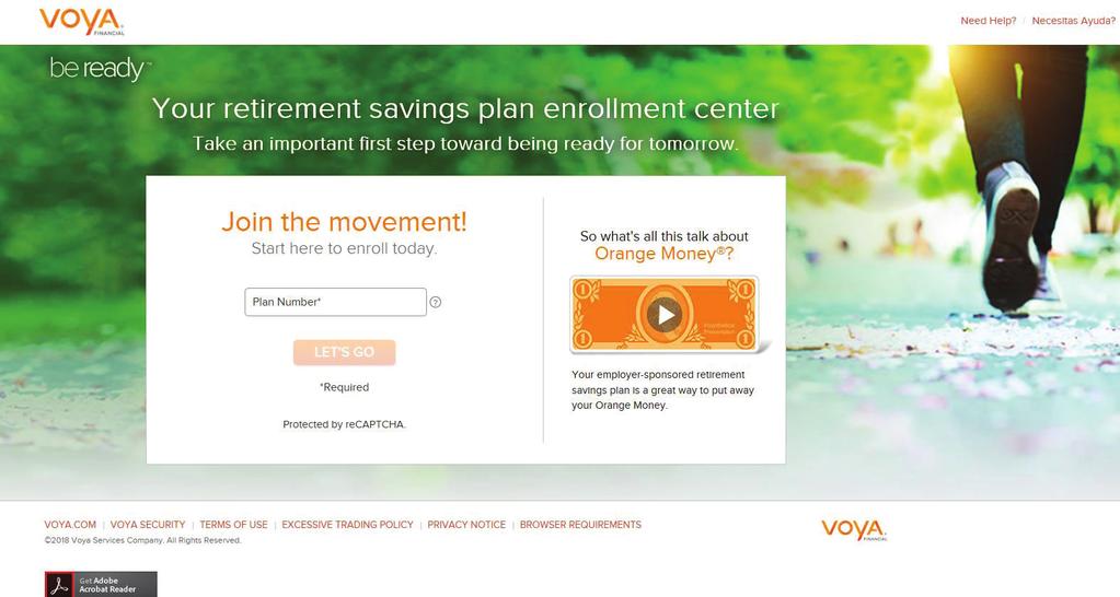 Opening an investment account with Voya Clicking the Voya button on Retirement@Work will take you directly to Voya s participant website.