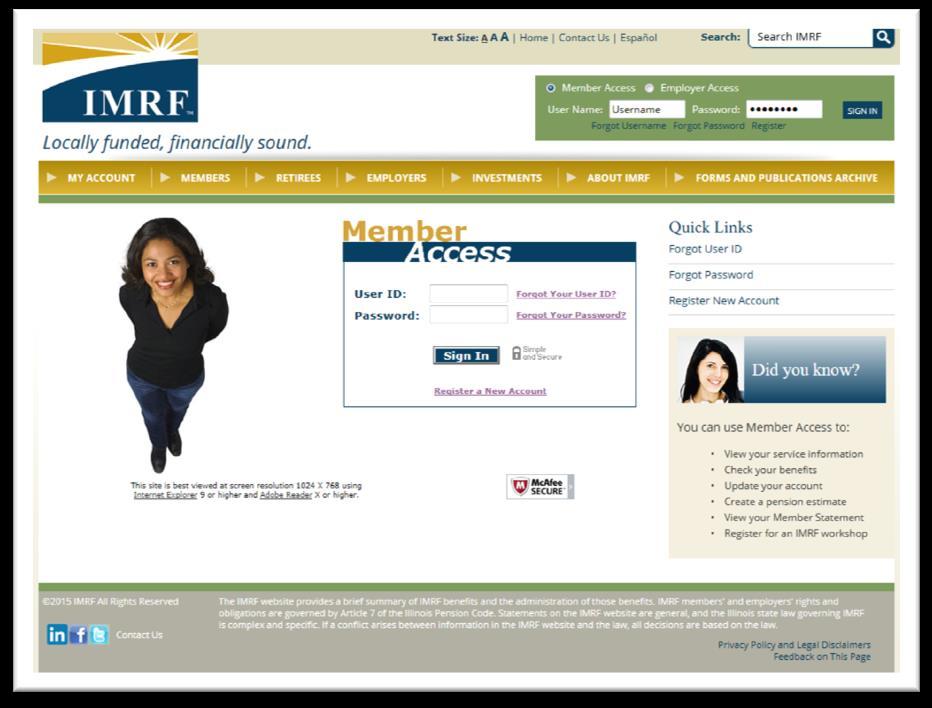 How do I log in? 1. Log in to www.imrf.