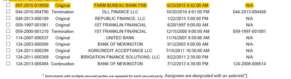 Seriously Misleading, Unsecured Status On its Financing Statement, Bank failed to identify its debtor in compliance with 9-503.