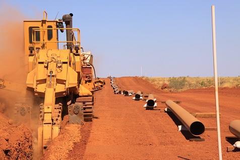 Fortescue River Gas Pipeline (FRGP) Project Description 270km 16-inch diameter pipeline located in Western Australia Under Construction - COD