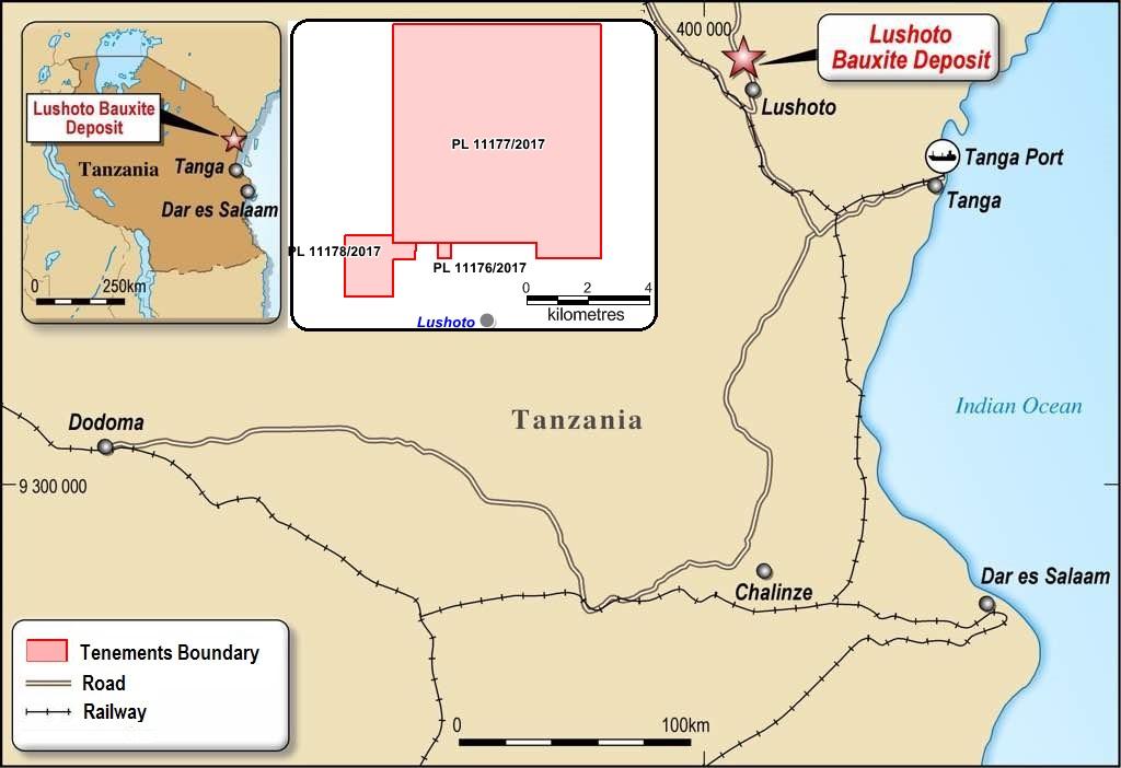 Figure 1: Location of Lushoto Project showing