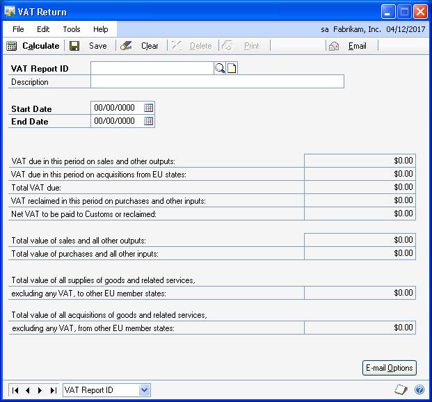 CHAPTER 8 REPORTS AND ENQUIRY Company >> Options button). Refer to the Microsoft Dynamics GP documentation for more information.